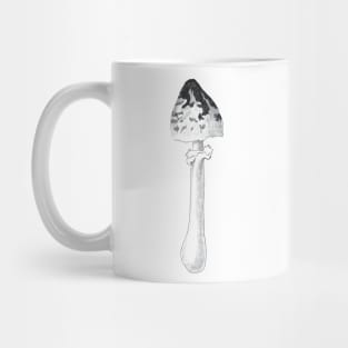 Mushroom drawing in  black and white Mug